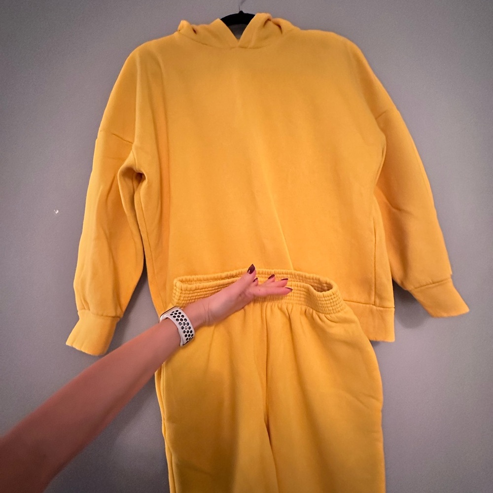 WARM Yellow Women's Hoodie and Pants